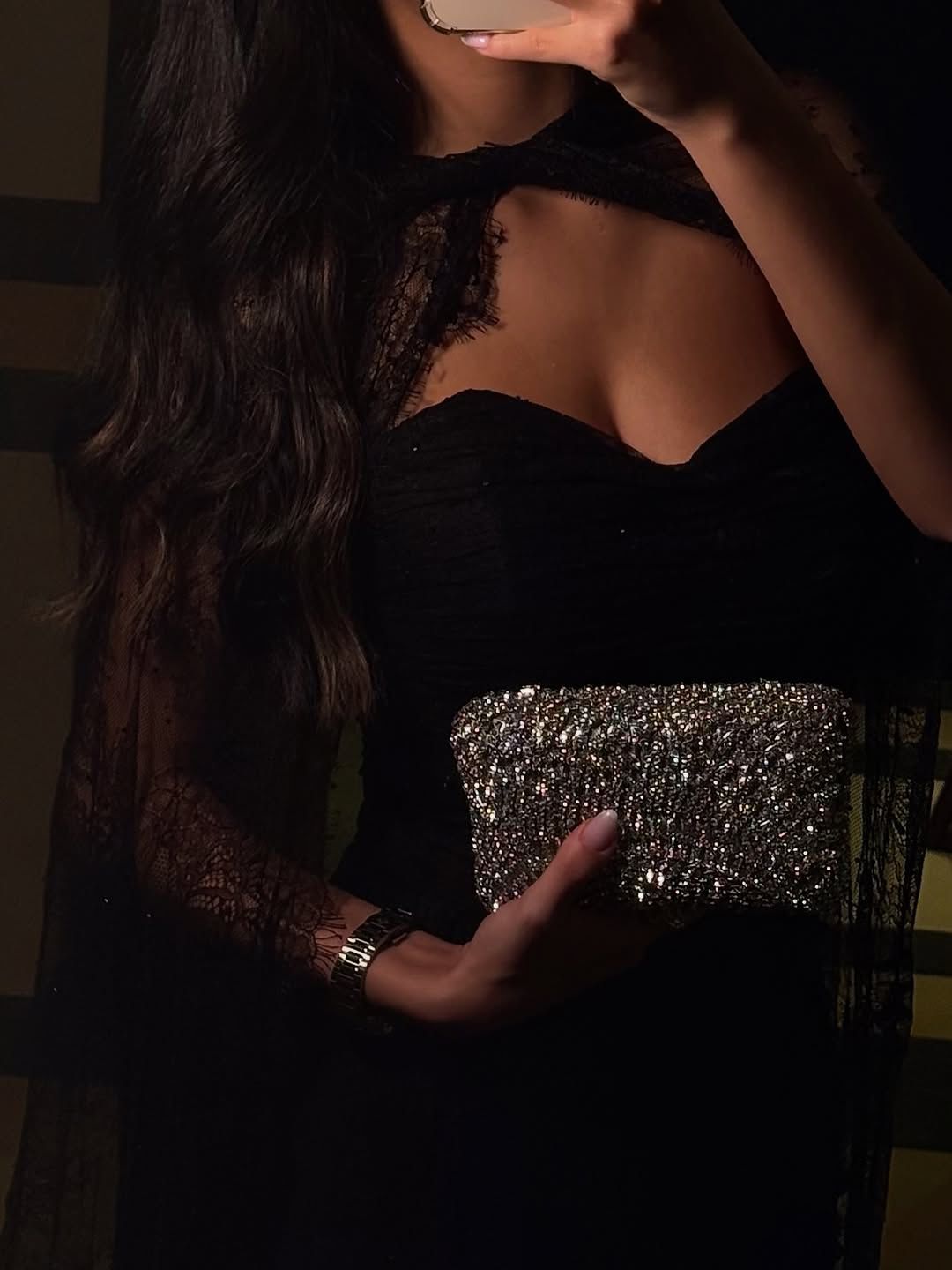 🖤 فستان "أسرار الليل" بالدانتيل الأسود 🖤